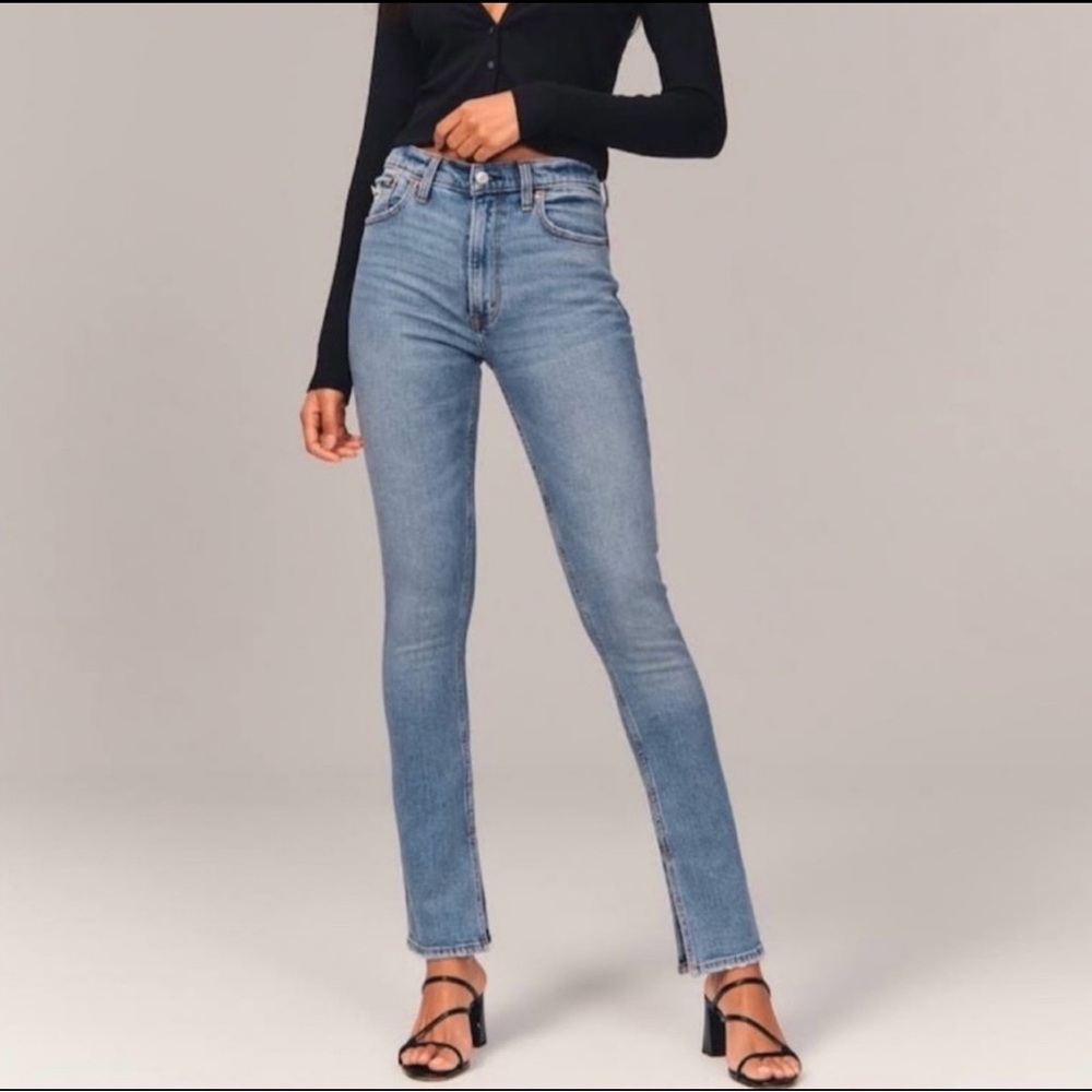 Abercrombie & Fitch High Rise Skinny Jeans - Blue